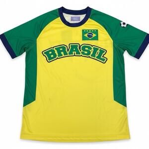Brazil Soccer Jersey Football Green Yellow Game Of The World Juego Del Mundo S